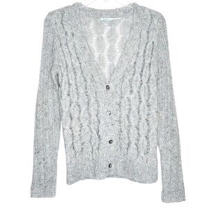 Urban Outfitters Kimchi Blue Mohair Alpaca Blend Cardigan Sweater M Gray Soft